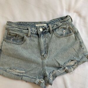 Pacsun Light blue ripped jean shorts